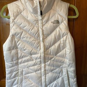 White North Face puffer vest